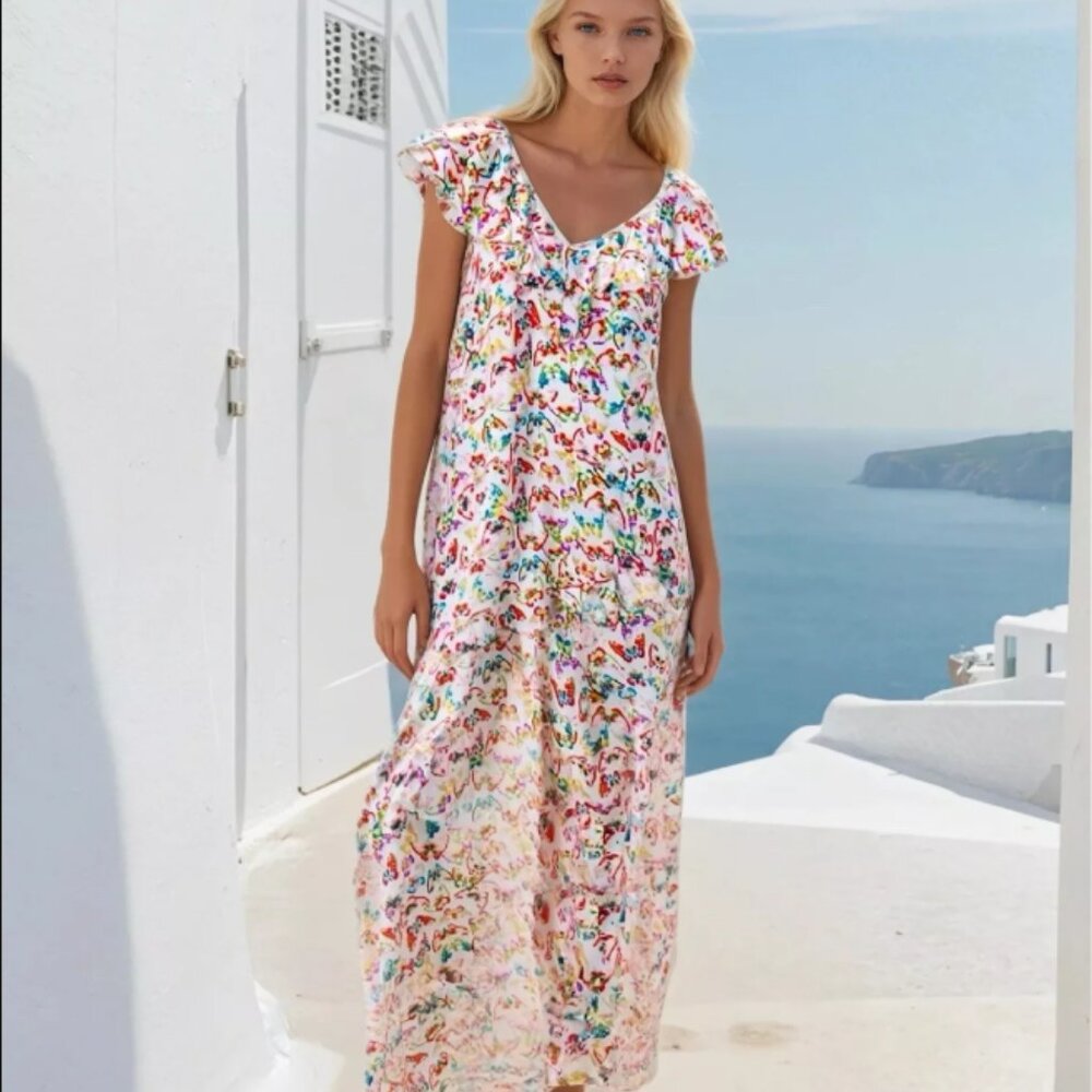 Zadig & Voltaire Reen Butterfly-Print Maxi Dress